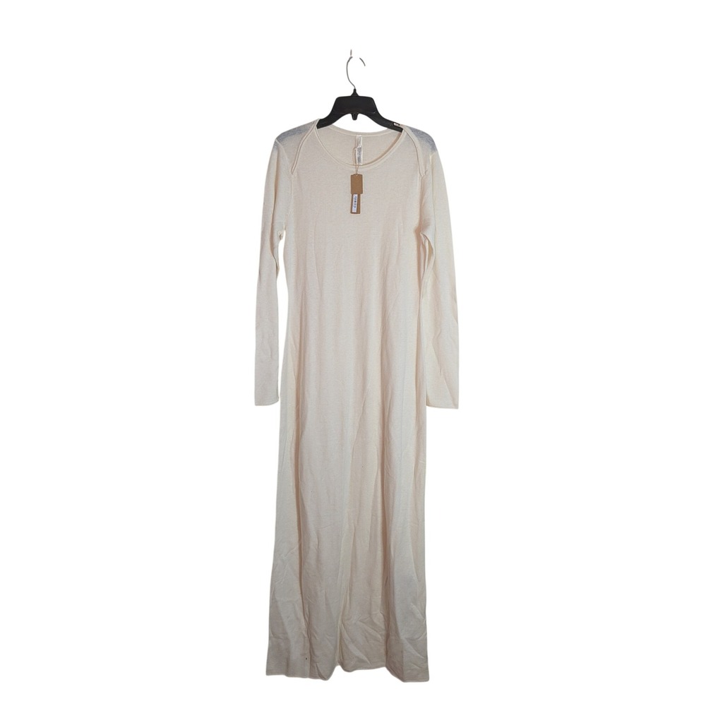 SKIMS Sheer Cashmere Long Sleeve Maxi Dress Egret White 2X DS-DRS-10286W NWT